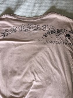 Monarchy pink Graphic Tee size Large burn out TEe