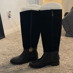 Tory Burch Miller Leather Suede Lneww High Boots