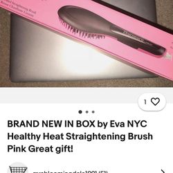 Heated straightening brush