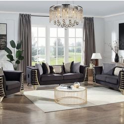 Glam Sofa And Loveseat 