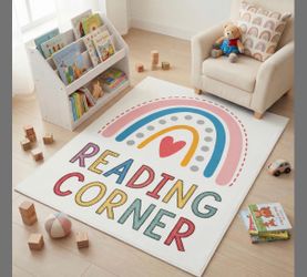 Dunzy Rainbow Reading Corner Rug 47"X39"