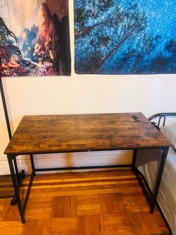 Rustic Wood and Metal Desk