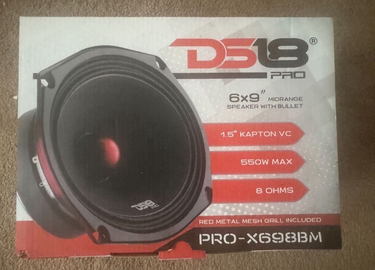 (4) DS18 Pro-X698BM (8 Ohms)Midrange 6x9’s With Bullet (BRAND New) Read Description