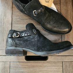 Women Leather New Black 6.5 Born Shoes Ankle Boots Silva 