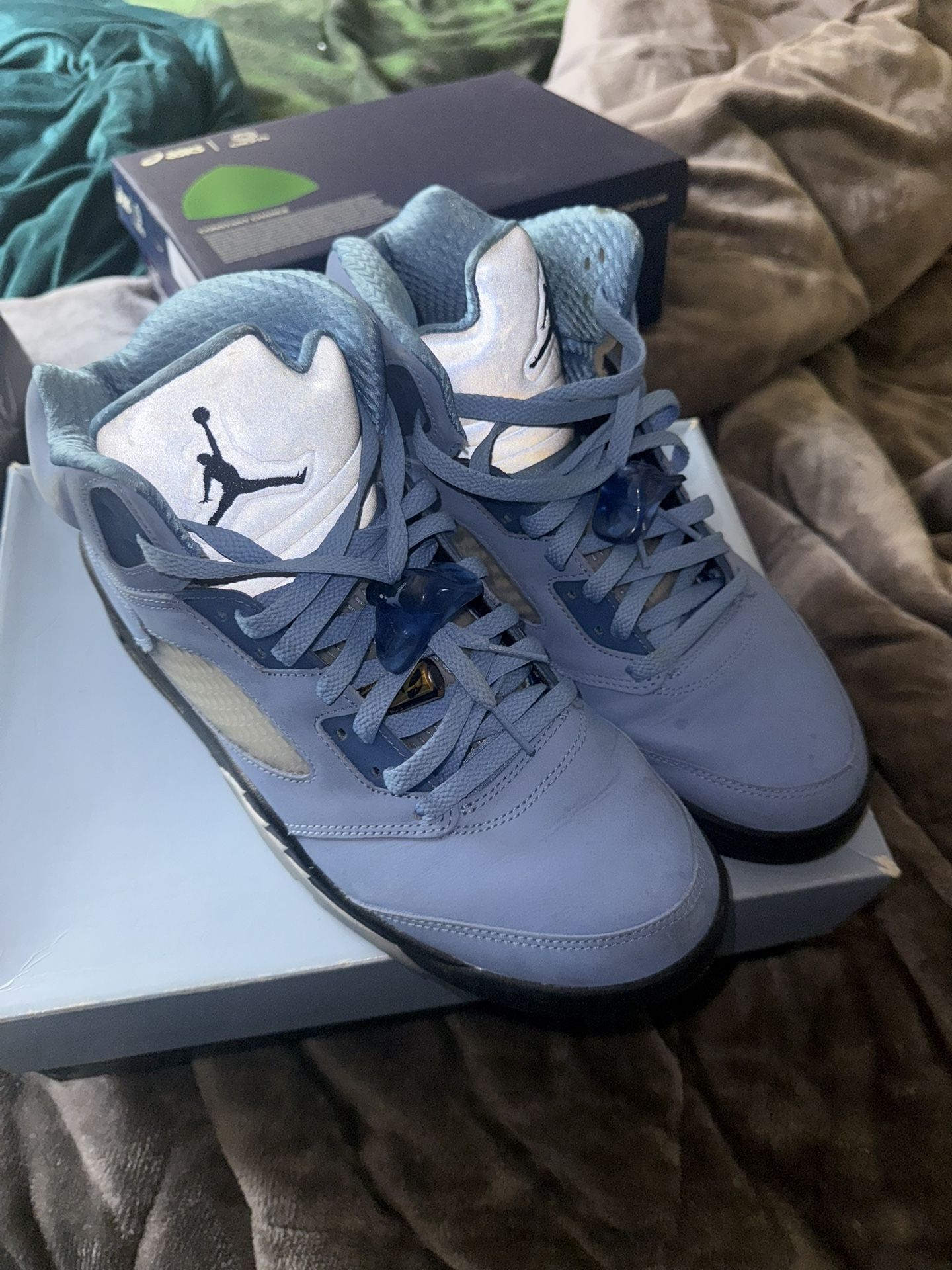Air Jordan 5 Men's Retro SE-University Blue/Black-White, Size 12