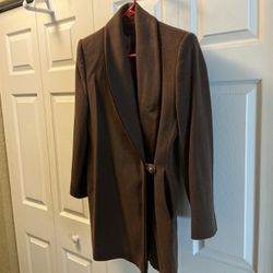 VTG Brown Cashmere Women's Coat ILGWU Label