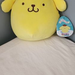 8" Sanrio Pompompurin SQUISHMALLOW. NWT
