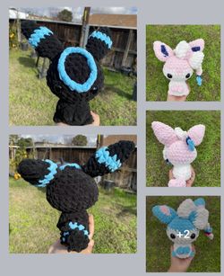 Crochet Pokémon Eevees And Shiny Bundle