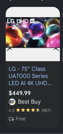 75 inch smart tv