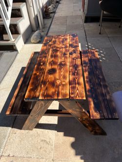 Cedar wood picnic kids table