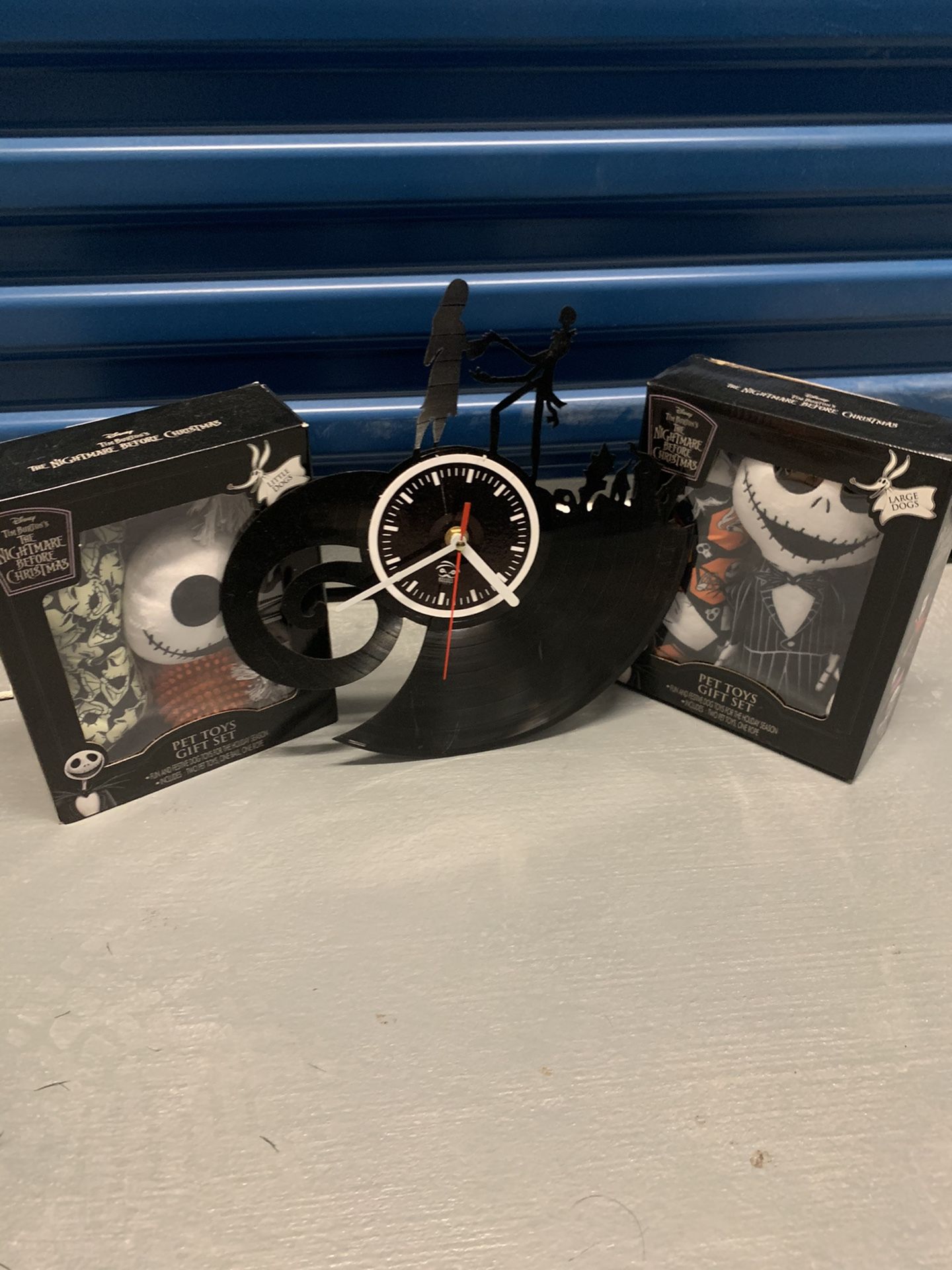 Nightmare before Christmas clock and dog toys