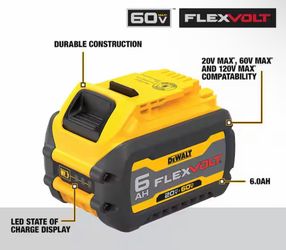 DeWALT FLEXVOLT 20V/60V MAX Lithium-Ion 6.0Ah Battery