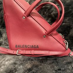 Balenciaga Triangle Duffle S - Authentic Red Calfskin