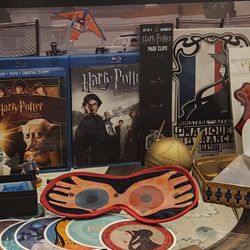 Harry Potter Bundle Lot  Blue Ray Movies & Novelty Items