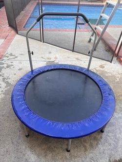 Small Blue Trampoline with Handle