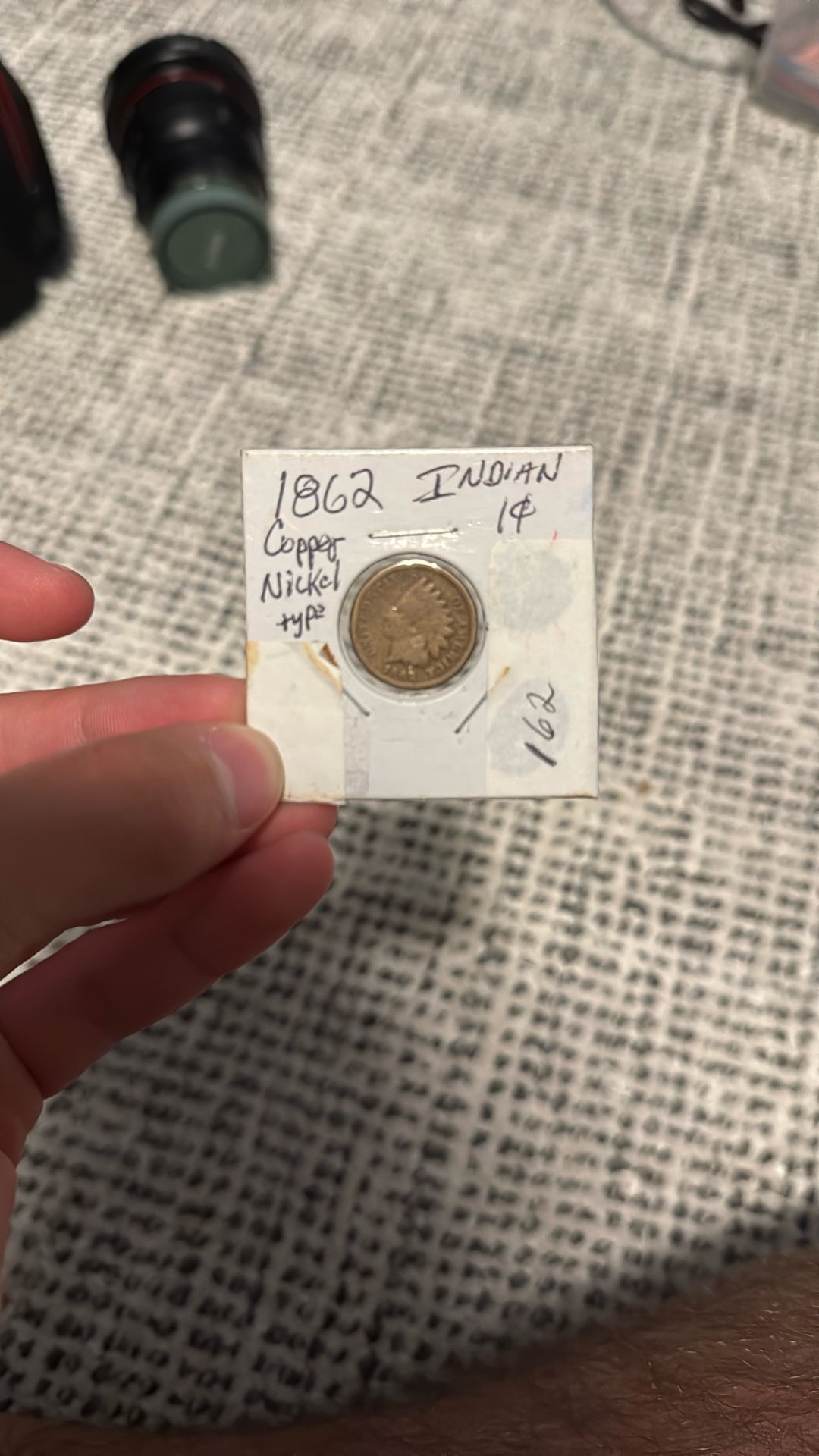 1862 Indian States of America Copper Nickel 1 Cent