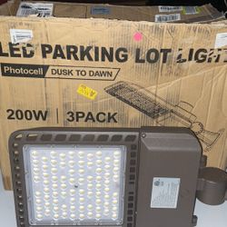 3 Pack LED Parking Lot Light 200W