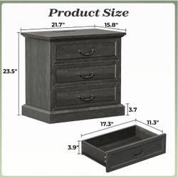 Nightstand with three drawers