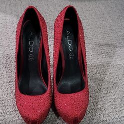 Glittery Red Heels Size 6 