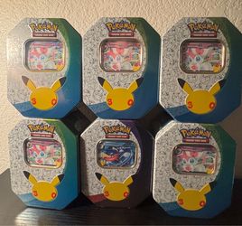 6 Pokemon 30th Celebration Tins