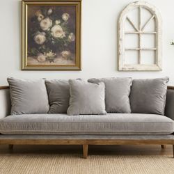 High End -Sahana Sofa Modern Gray Velvet