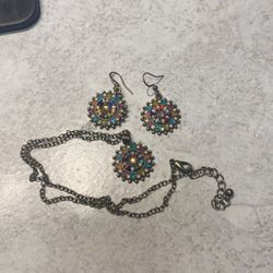 Floral rice Beads Set Earrings 