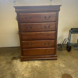 Solid wood bureau for sale missing some handles