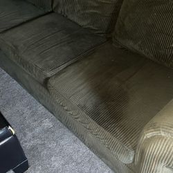 Sofa Green Corduroy 