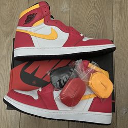 Jordan 1 Retro High OG Light Fusion Red Size 12 