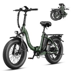 Heybike Ranger Electric Bike for Adults, Peak 1400W Upgraded Motor Ebike, 28MPH [20" Fat Tire All-Terrain] 600Wh Removable Battery Folding Step-Thru E