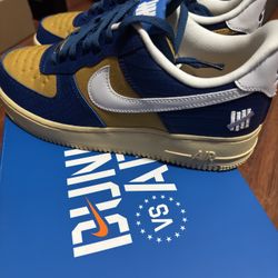 Nike Air Force 1 Undefeated 5 On It Blue Yellow Croc Size 7