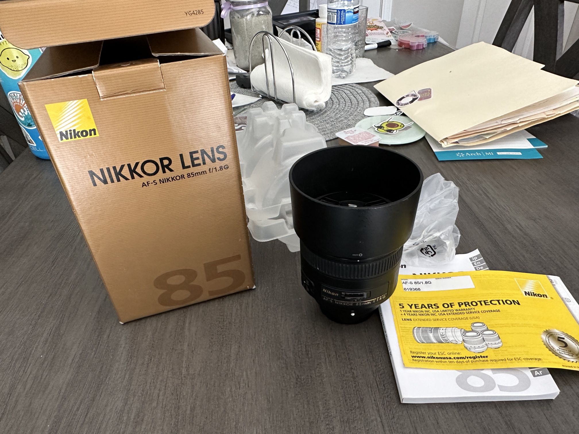 Nikon 85mm 1.8 Lens. With Box, Manual And Warranty