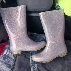 Sparkling Rain Boots Size 2 Kids