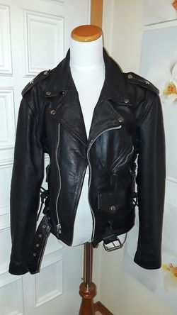 Vintage biker leather jacket
