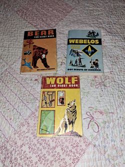 3 Vintage Cub Scouts/Webelos Books All For 1 Price