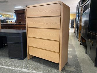 ALL MODERN Nori 5-Drawer Wood Dresser in Timber