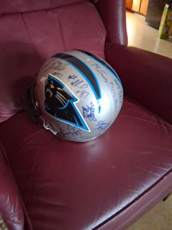 Football Helmet That's Signed From Famous Football Player 