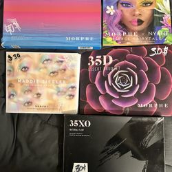 Eyeshadow palettes, Brush Set, Straighteners, Perfume 