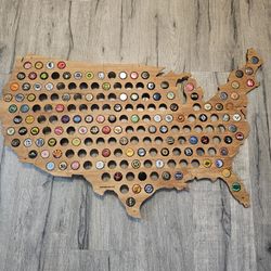 Beer Cap Map of US