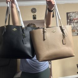 Coach Totes 👜 Black And Beige