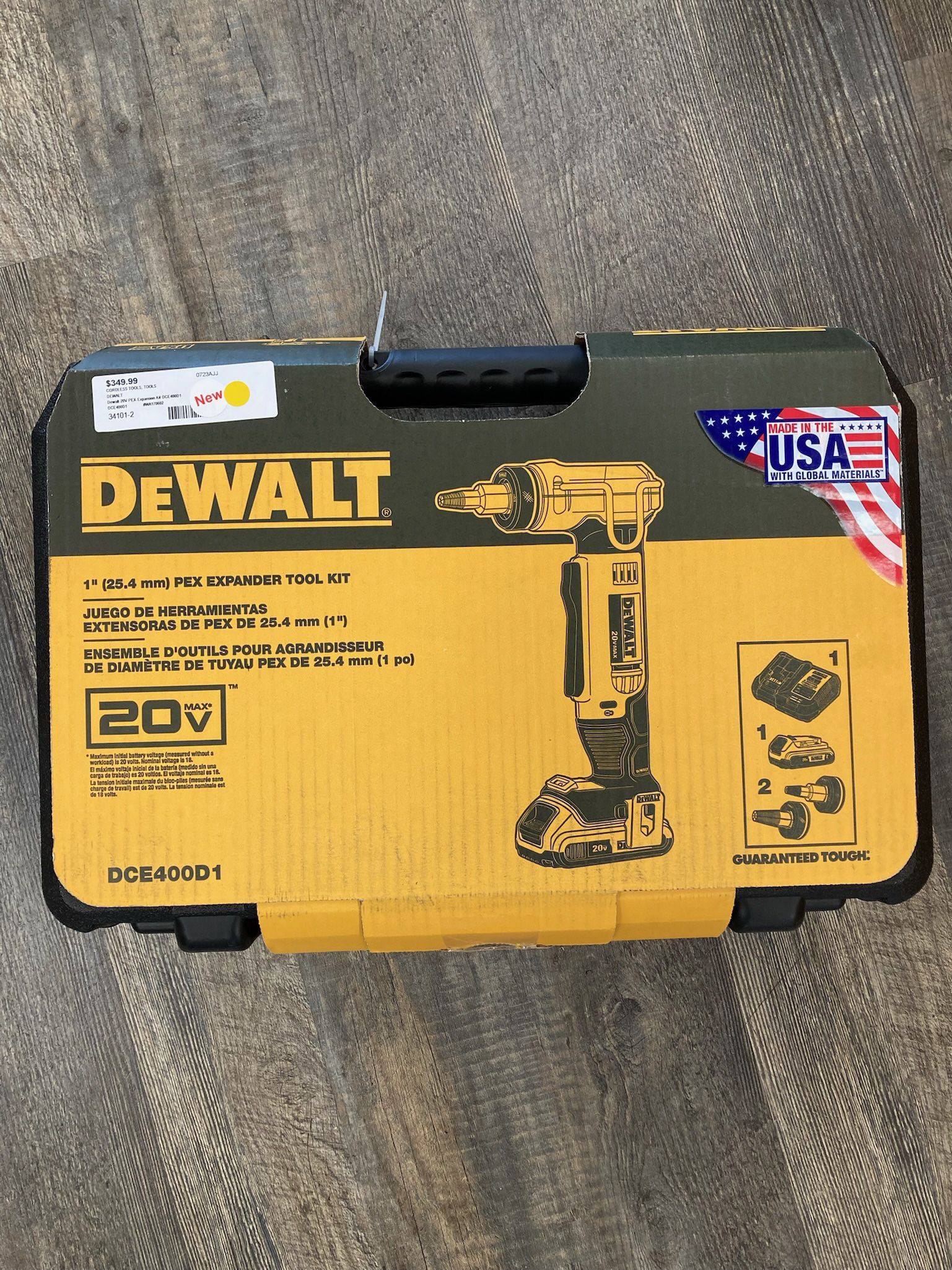 DEWALT DCE400D1 20V Max Lithium-Ion Cordless 1" PEX Expander Tool Kit