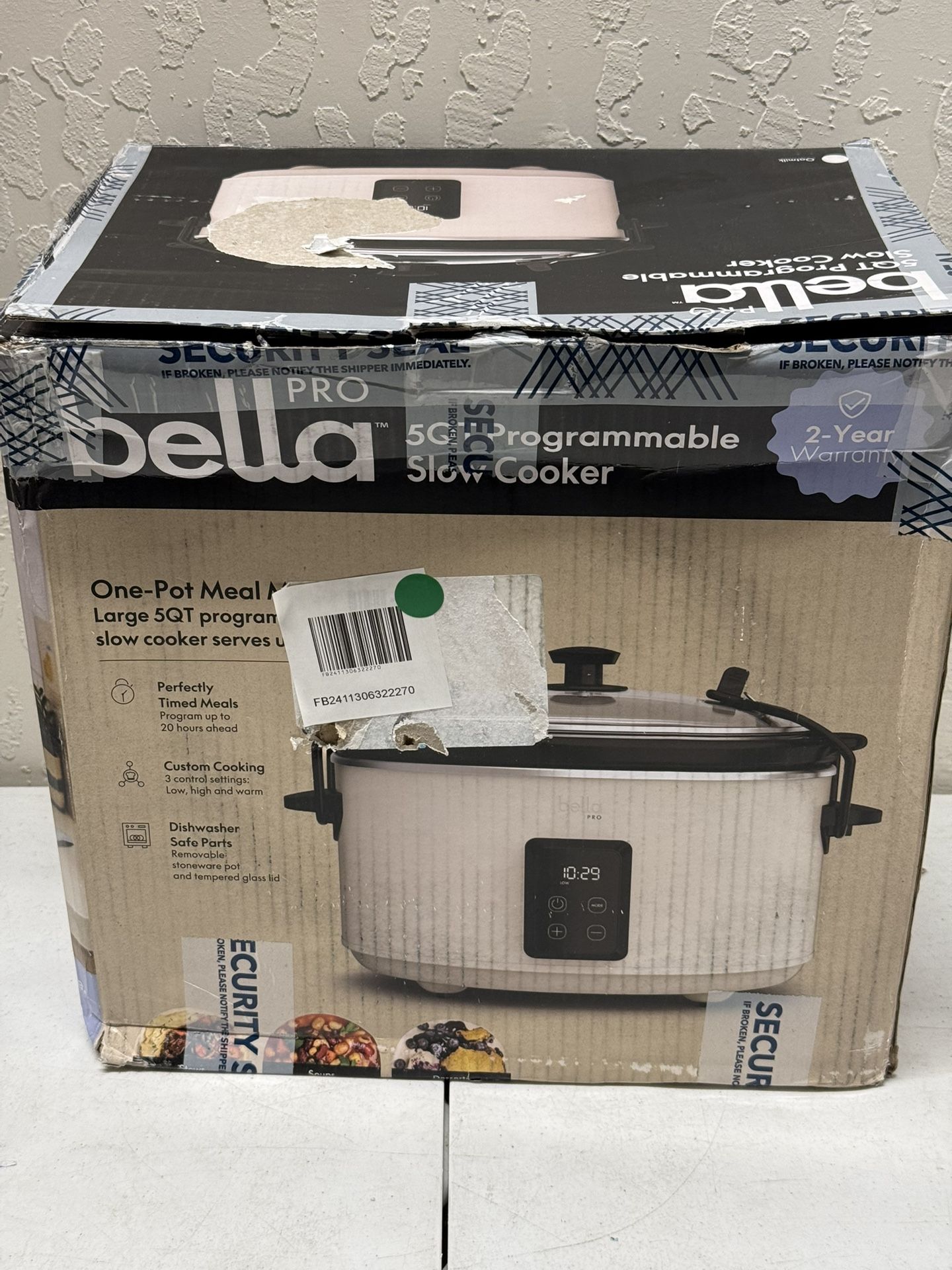 Slow Cooker - Bella Pro – 5-Qt Programmable Slow Cooker (Oatmilk)