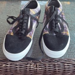 Vans  Old  Skool Rave Plaid Purple Size 8 Men’s