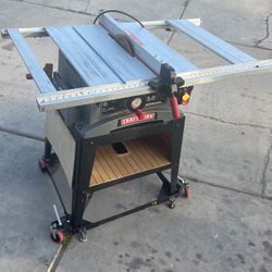 Craftsmen Table Saw With Rolling Wheels 