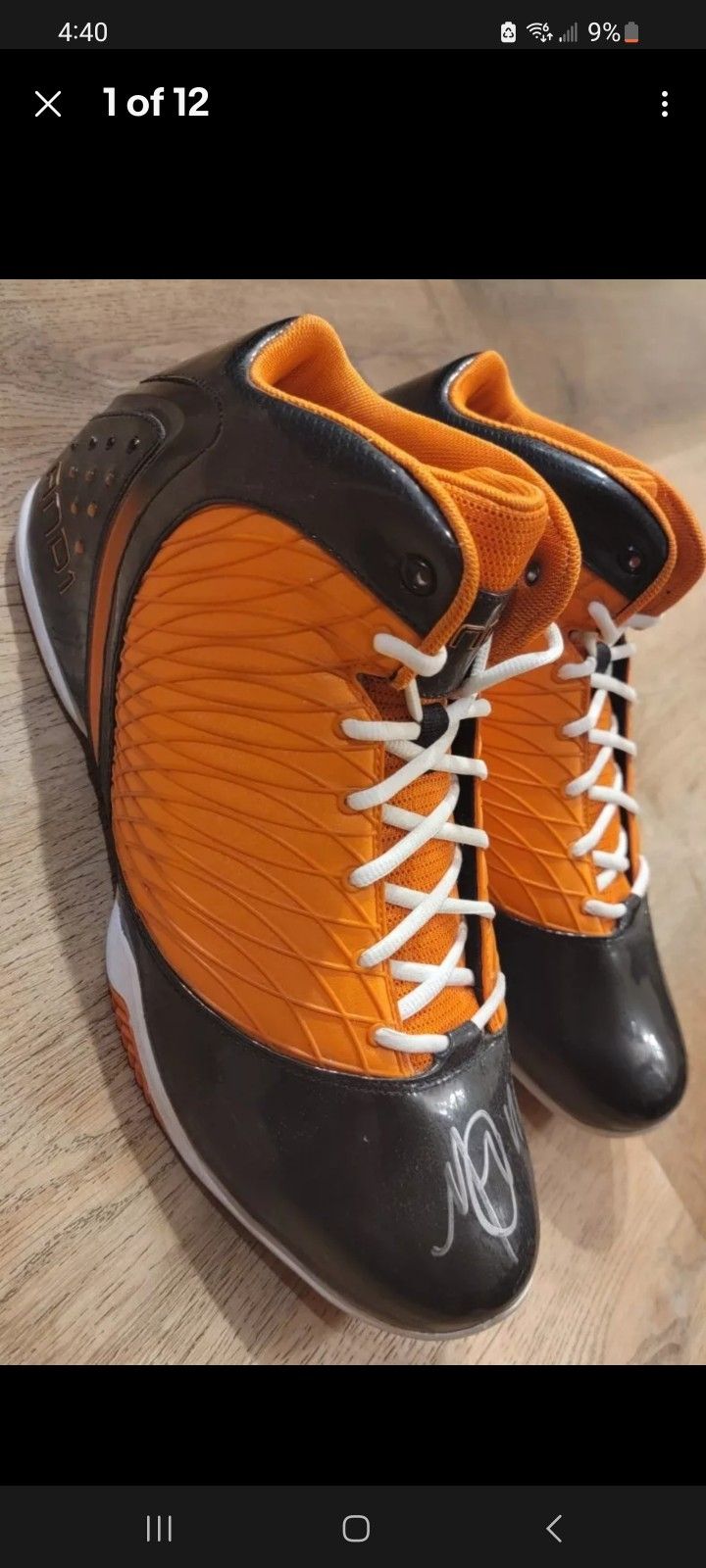 Markieff Morris Autographed Promo Sample GAME SHOES AND1 "FOE" Suns 🔥