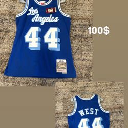 blue Los angeles lakers jerry west jersey