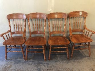 5 wooden chairs in perfect shape