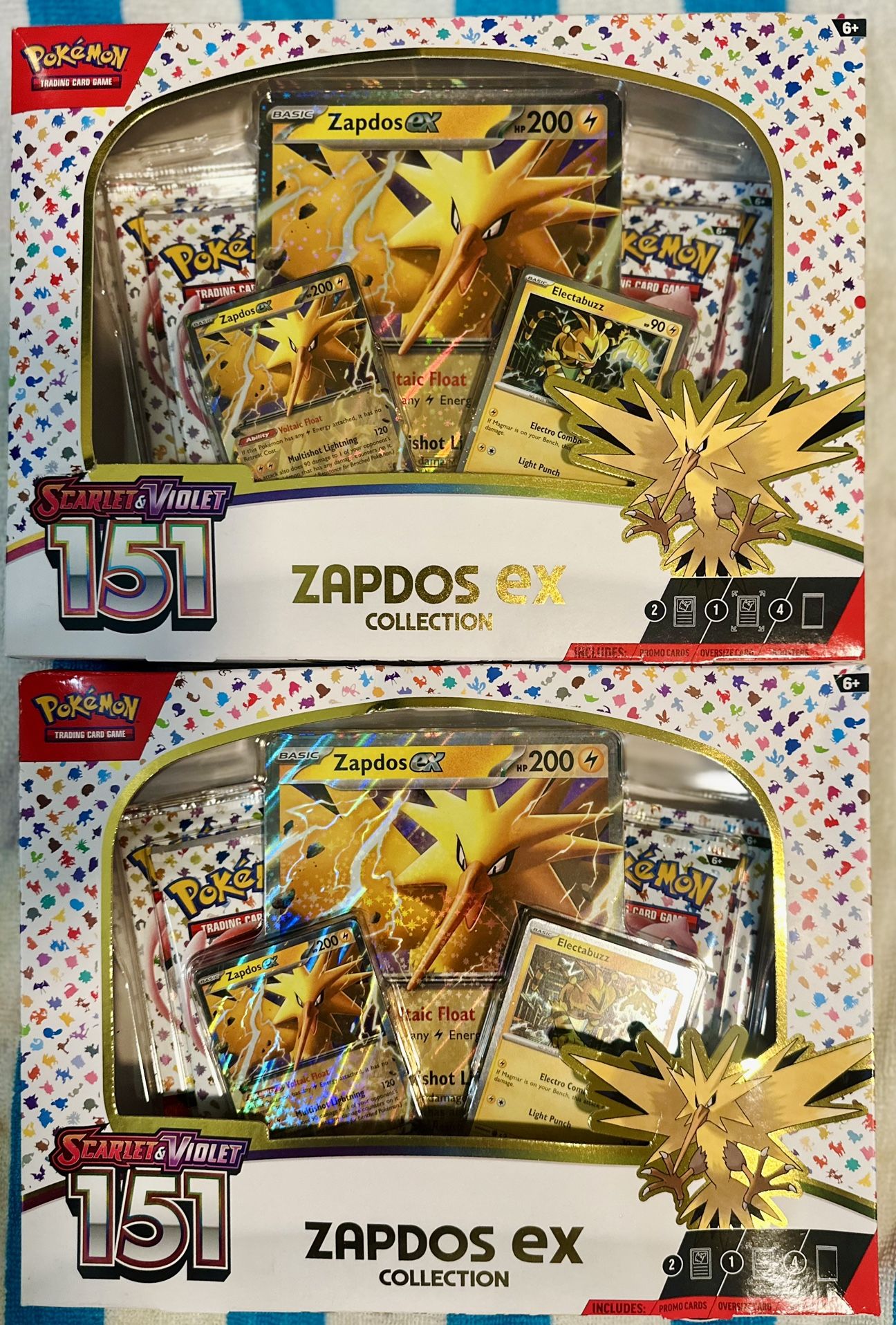 Pokemon 151: ZAPDOS EX PREMIUM COLLECTION x2