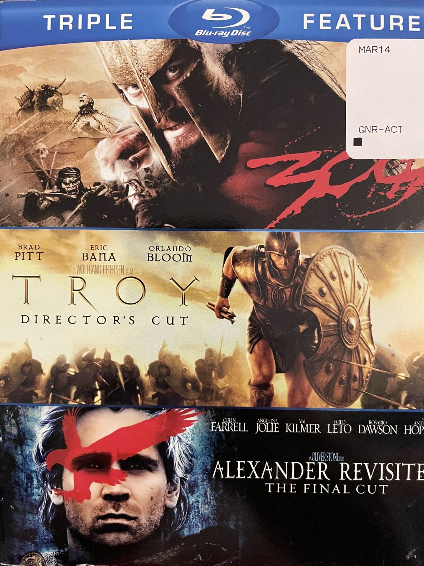 300/TROY Director’s Cut/ ALEXANDER REVISITED The Final Cut (Blu-Ray)