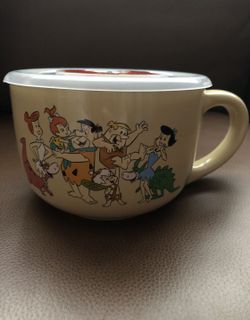 The Flintstones mug with lid / Taza De Los Picapiedra Con Tapadera